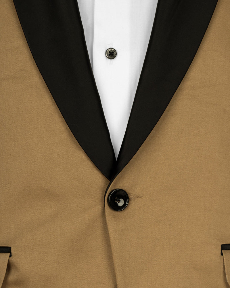 Oak Brown Premium Cotton Tuxedo Blazer BL1528-BKL-36, BL1528-BKL-38, BL1528-BKL-40, BL1528-BKL-42, BL1528-BKL-44, BL1528-BKL-46, BL1528-BKL-48, BL1528-BKL-50, BL1528-BKL-52, BL1528-BKL-54, BL1528-BKL-56, BL1528-BKL-58, BL1528-BKL-60