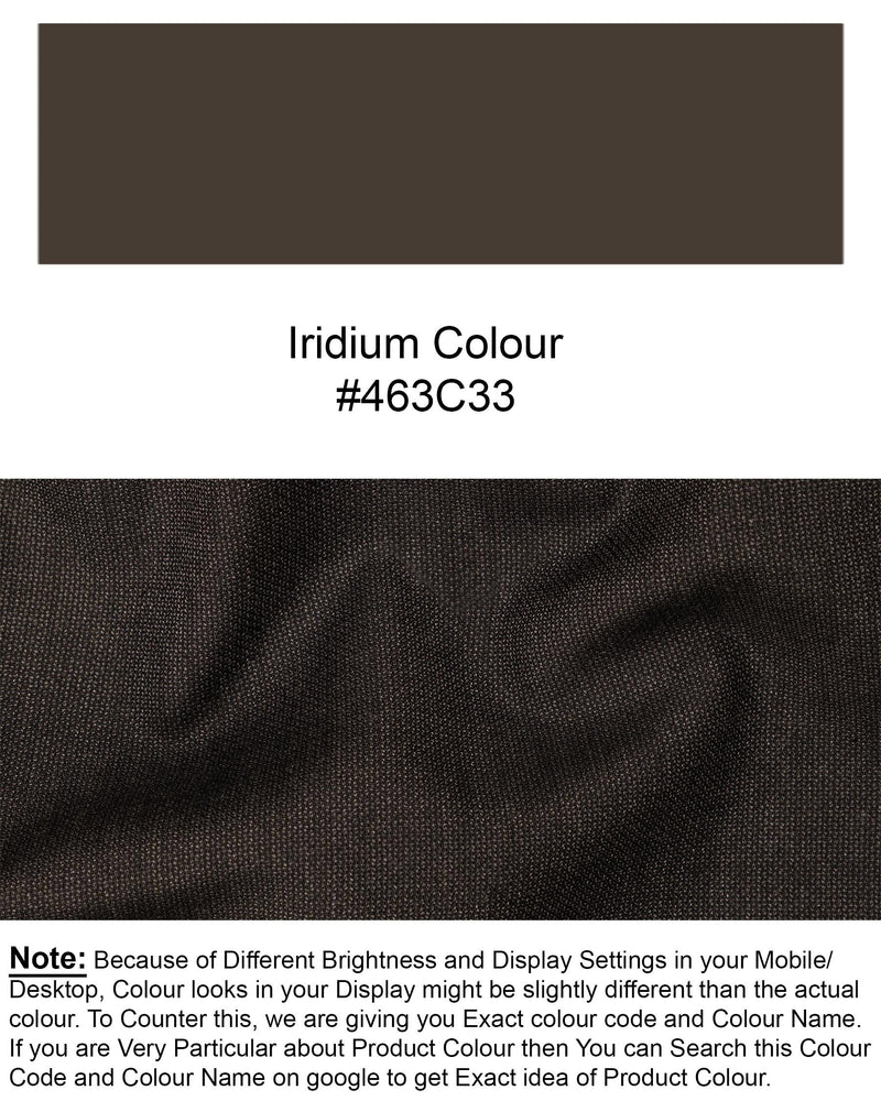 Iridium Brown Solid Blazer