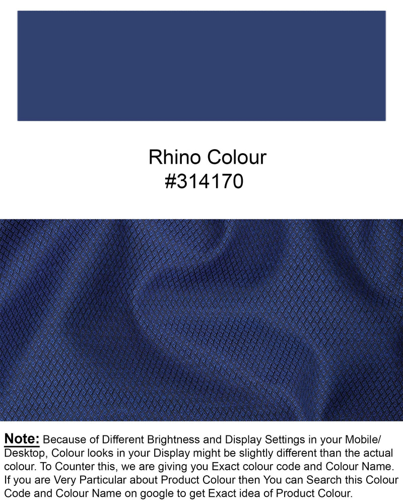 Rhino Blue Self design Cross Buttoned Bandhgala Blazer BL1740-CBG2-36,BL1740-CBG2-38,BL1740-CBG2-40,BL1740-CBG2-42,BL1740-CBG2-44,BL1740-CBG2-46,BL1740-CBG2-48,BL1740-CBG2-50,BL1740-CBG2-52,BL1740-CBG2-54,BL1740-CBG2-56,BL1740-CBG2-58,BL1740-CBG2-60