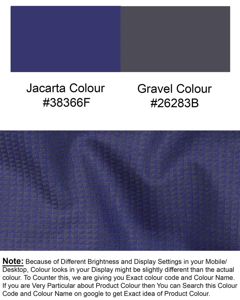 Jacarta Blue Triangle Textured Single Breasted Blazer BL1867-SB-36, BL1867-SB-38, BL1867-SB-40, BL1867-SB-42, BL1867-SB-44, BL1867-SB-46, BL1867-SB-48, BL1867-SB-50, BL1867-SB-52, BL1867-SB-54, BL1867-SB-56, BL1867-SB-58, BL1867-SB-60