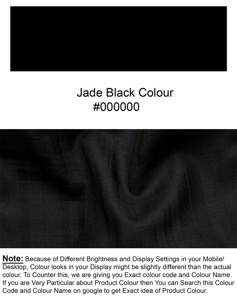 Jade Black Subtle Plaid Bandhgala Blazer BL1883-BG-36,BL1883-BG-38,BL1883-BG-40,BL1883-BG-42,BL1883-BG-44,BL1883-BG-46,BL1883-BG-48,BL1883-BG-50,BL1883-BG-52,BL1883-BG-54,BL1883-BG-56,BL1883-BG-58,BL1883-BG-60