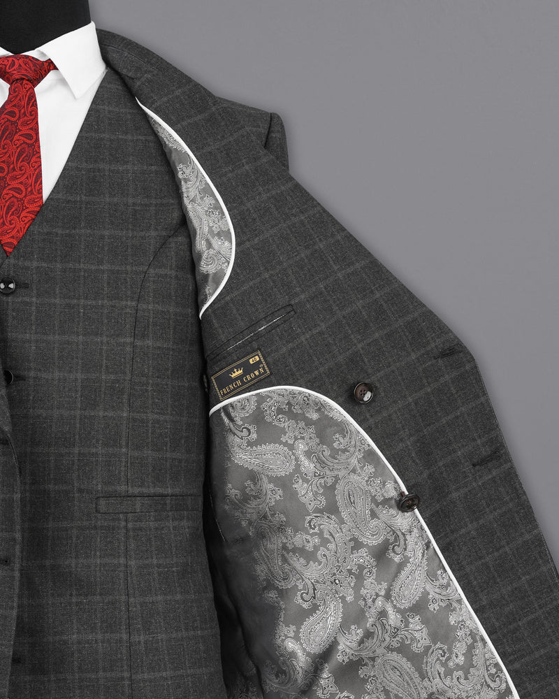 Dune Gray windowpane Double Breasted Blazer BL1949-DB-36,BL1949-DB-38,BL1949-DB-40,BL1949-DB-42,BL1949-DB-44,BL1949-DB-46,BL1949-DB-48,BL1949-DB-50,BL1949-DB-52,BL1949-DB-54,BL1949-DB-56,BL1949-DB-58,BL1949-DB-60 