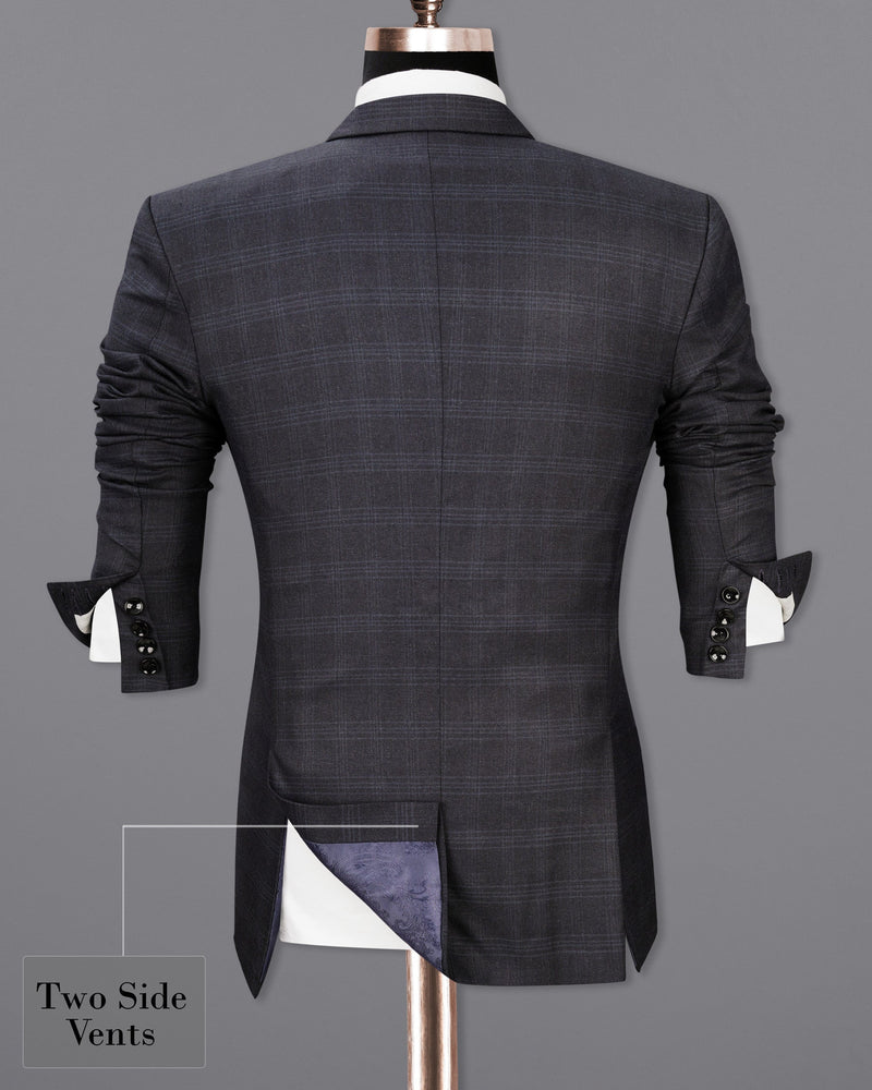 Mirage Gray windowpane Single Breasted Blazer BL1951-SB-36, BL1951-SB-38, BL1951-SB-40, BL1951-SB-42, BL1951-SB-44, BL1951-SB-46, BL1951-SB-48, BL1951-SB-50, BL1951-SB-52, BL1951-SB-54, BL1951-SB-56, BL1951-SB-58, BL1951-SB-60 