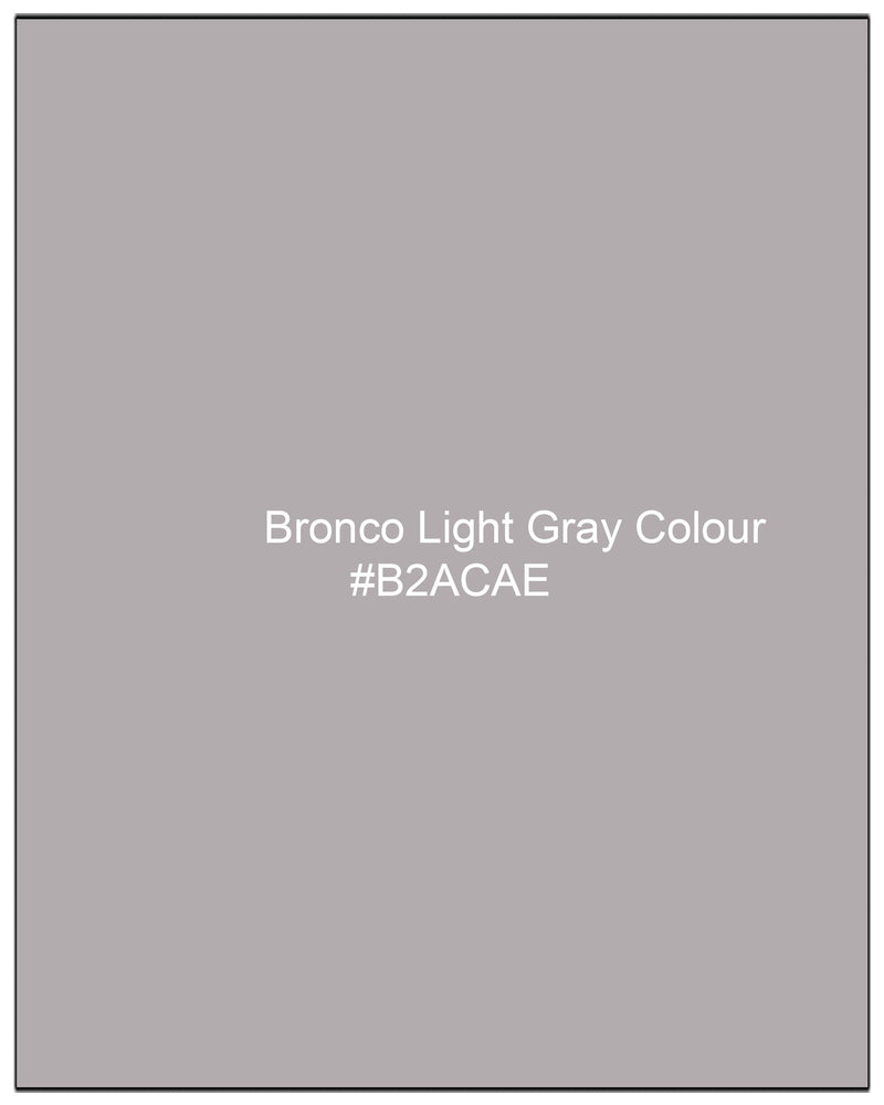 Bronco Light Gray Plaid Cross Buttoned Bandhgala Blazer