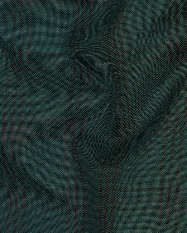 Timber Dark Green With Black Plaid Double Breasted Blazer
