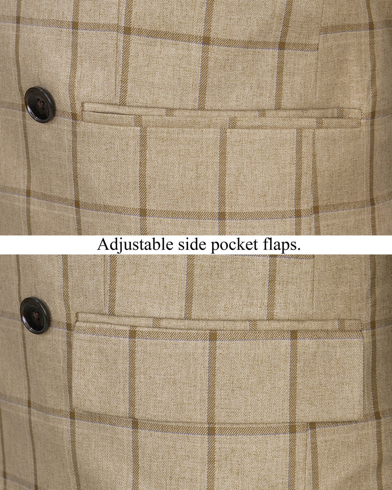 Rodeo Dust Brown Windowpane Double Breasted Blazer BL2032-DB-36, BL2032-DB-38, BL2032-DB-40, BL2032-DB-42, BL2032-DB-44, BL2032-DB-46, BL2032-DB-48, BL2032-DB-50, BL2032-DB-52, BL2032-DB-54, BL2032-DB-56, BL2032-DB-58, BL2032-DB-60