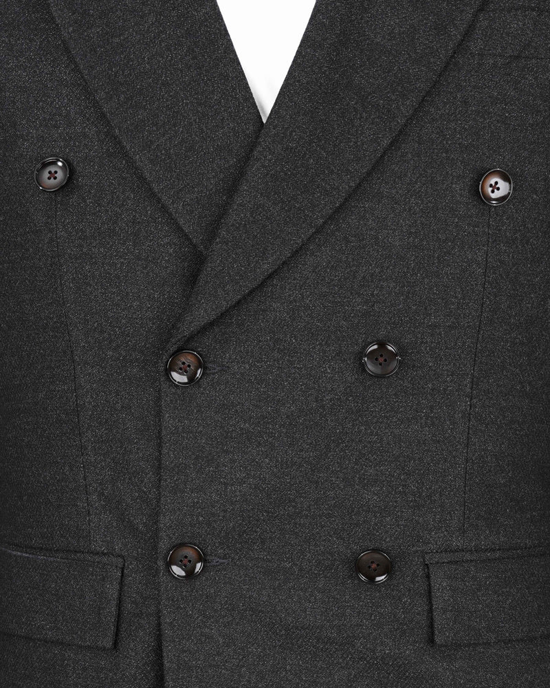 Mine Shaft Gray Pure Wool Double Breasted Blazer BL2047-DB-36, BL2047-DB-38, BL2047-DB-40, BL2047-DB-42, BL2047-DB-44, BL2047-DB-46, BL2047-DB-48, BL2047-DB-50, BL2047-DB-52, BL2047-DB-54, BL2047-DB-56, BL2047-DB-58, BL2047-DB-60