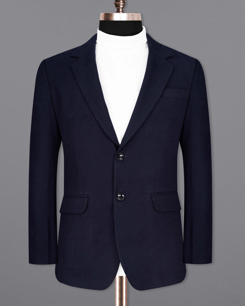 Mirage Blue Pure Wool Single Breasted Blazer