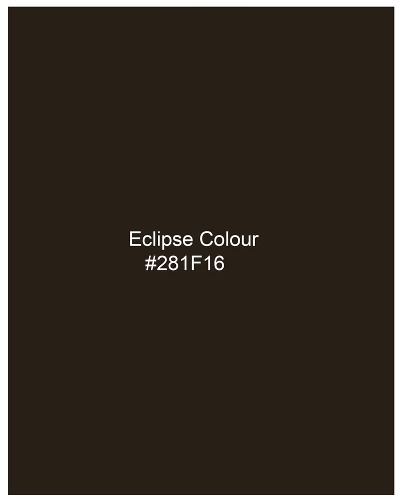 Eclipse Dark Brown Cross Buttoned Bandhgala Blazer