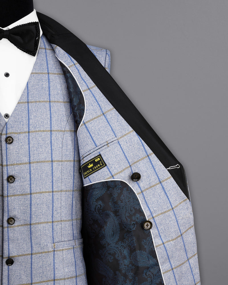 Mobster Blue Checkered Double Breasted Black Lapel Designer Blazer BL2150-DB-BKL-36 , BL2150-DB-BKL-38, BL2150-DB-BKL-40, BL2150-DB-BKL-42, BL2150-DB-BKL-44, BL2150-DB-BKL-46, BL2150-DB-BKL-48, BL2150-DB-BKL-50, BL2150-DB-BKL-52, BL2150-DB-BKL-54, BL2150-DB-BKL-56, BL2150-DB-BKL-58, BL2150-DB-BKL-60