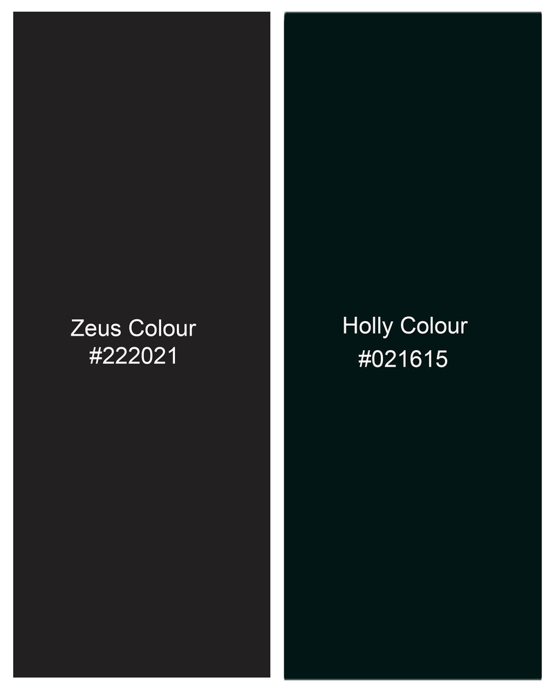 Zeus Black and Holly Dark Green Floral Printed Single Breasted Designer Blazer BL2168-SB-36 , BL2168-SB-38, BL2168-SB-40, BL2168-SB-42, BL2168-SB-44, BL2168-SB-46, BL2168-SB-48, BL2168-SB-50, BL2168-SB-52, BL2168-SB-54, BL2168-SB-56, BL2168-SB-58, BL2168-SB-60