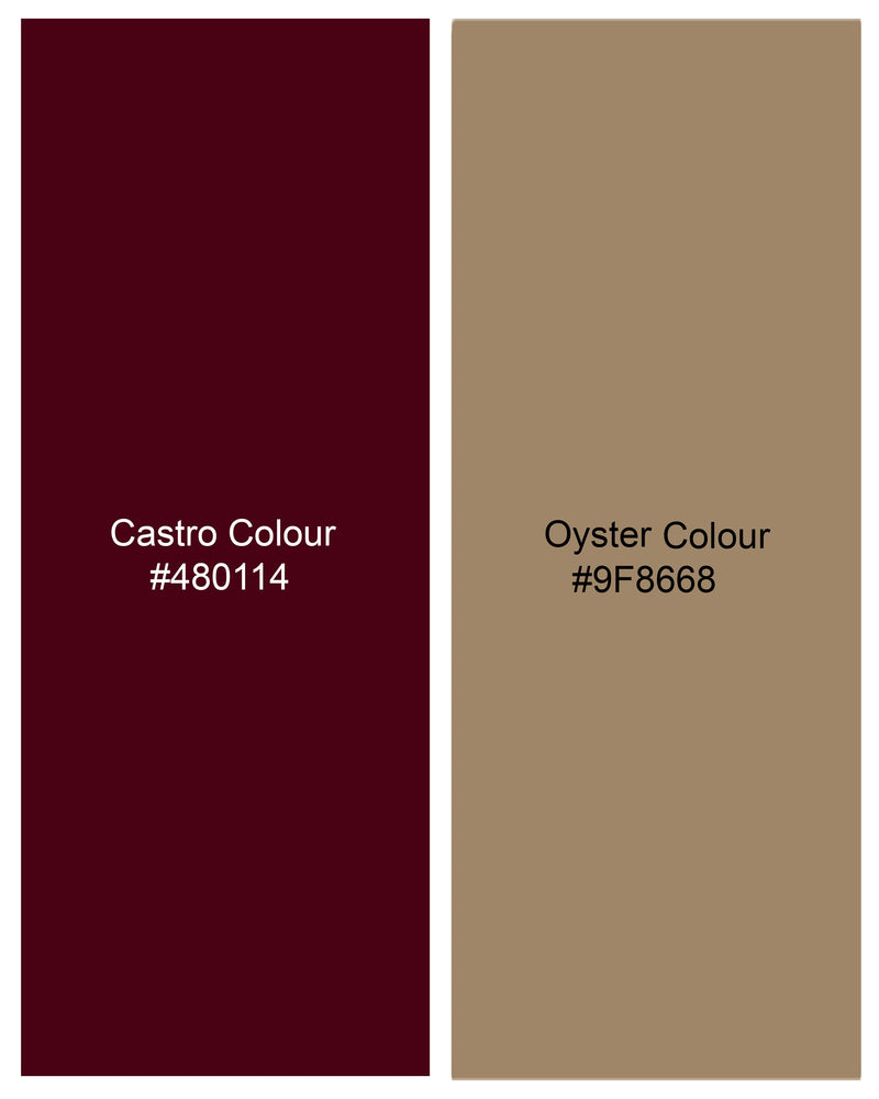 Castro Red with Oyster Brown Diamond Work with Cotton Thread Heavy Embroidered Bandhgala Designer Indo-Western Blazer BL2195-BG-36, BL2195-BG-38, BL2195-BG-40, BL2195-BG-42, BL2195-BG-44, BL2195-BG-46, BL2195-BG-48, BL2195-BG-50, BL2195-BG-52, BL2195-BG-54, BL2195-BG-56, BL2195-BG-58, BL2195-BG-60