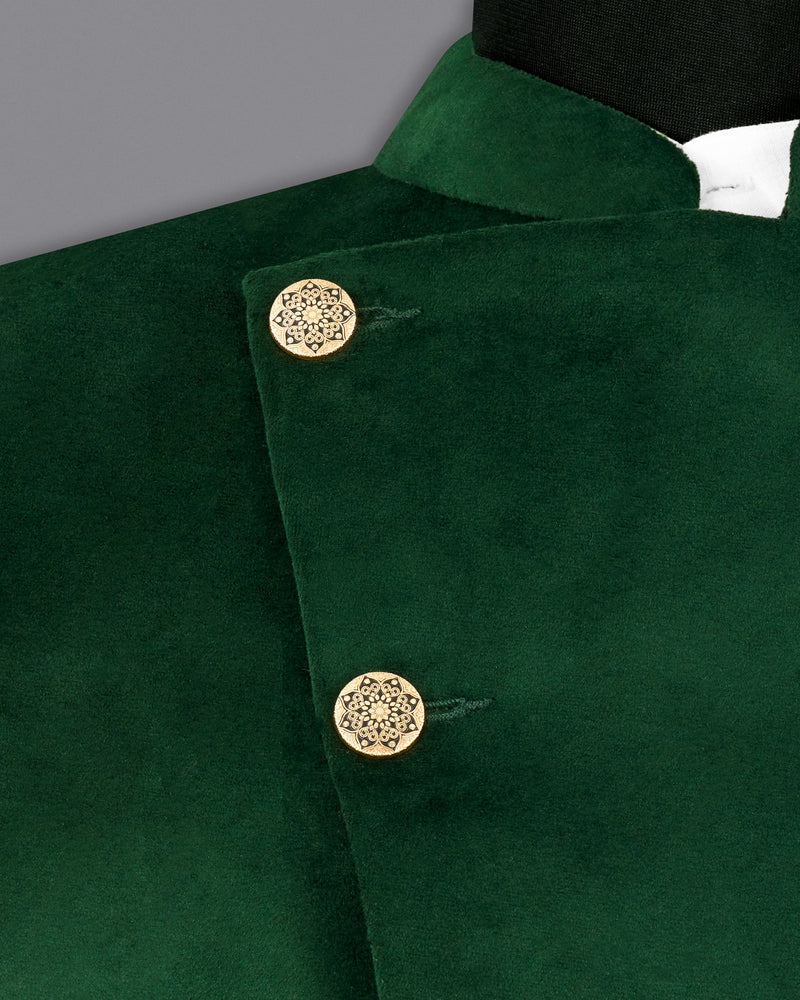 Phthalo Green Cross Buttoned Bandhgala Premium Velvet Designer Blazer BL2208-CBG-36, BL2208-CBG-38, BL2208-CBG-40, BL2208-CBG-42, BL2208-CBG-44, BL2208-CBG-46, BL2208-CBG-48, BL2208-CBG-50, BL2208-CBG-52, BL2208-CBG-54, BL2208-CBG-56, BL2208-CBG-58, BL2208-CBG-60