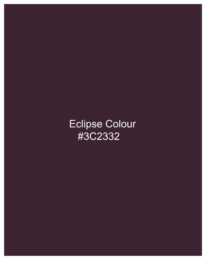Eclipse Wine Cross Buttoned Bandhgala Blazer