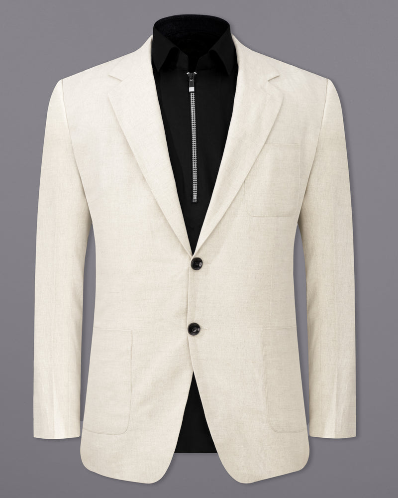 Coral Reef Cream Luxurious Linen Sports Blazer