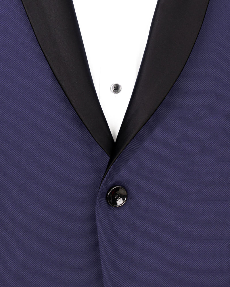 Ebony Clay Navy Blue Tuxedo Designer Blazer