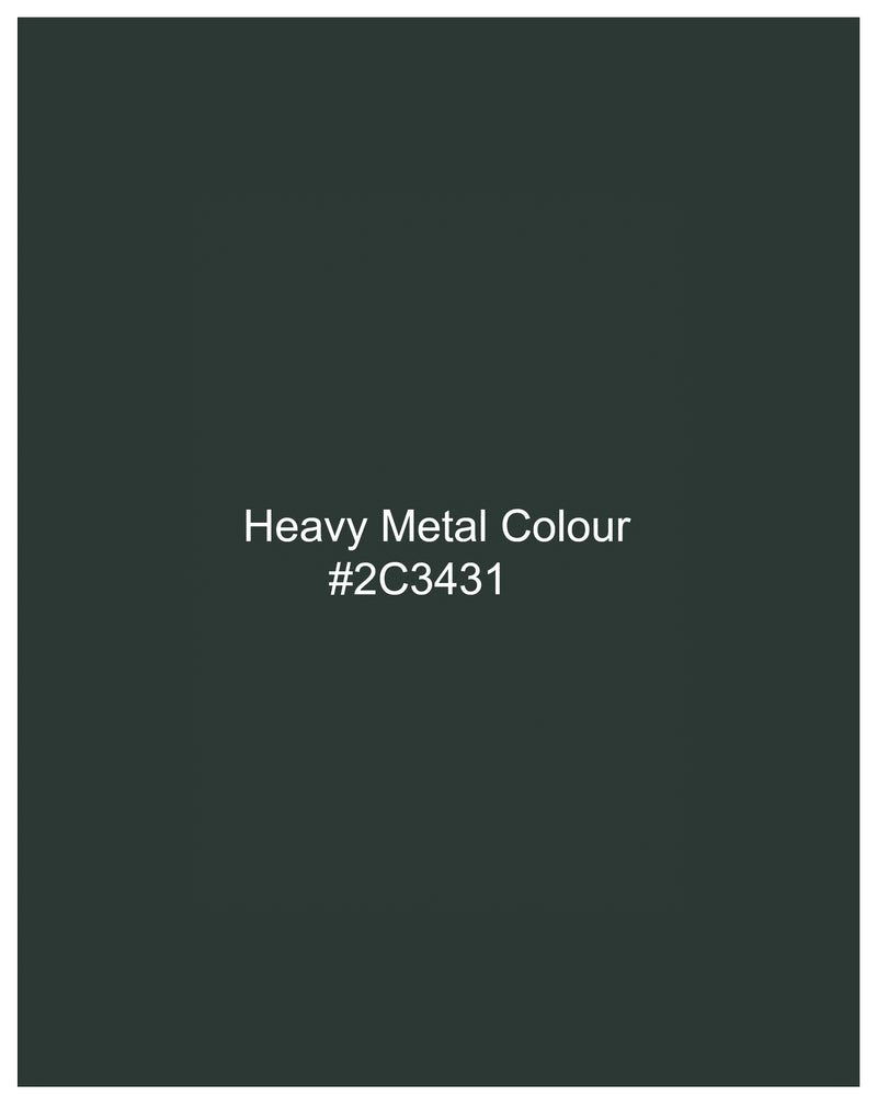 Heavy Metal Dark Green Single Breasted Blazer
