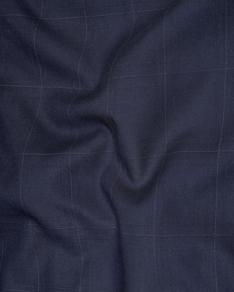 Ebony Clay Navy Blue Subtle Windowpane Single Breasted Blazer BL2346-SB-36, BL2346-SB-38, BL2346-SB-40, BL2346-SB-42, BL2346-SB-44, BL2346-SB-46, BL2346-SB-48, BL2346-SB-50, BL2346-SB-52, BL2346-SB-54, BL2346-SB-56, BL2346-SB-58, BL2346-SB-60		