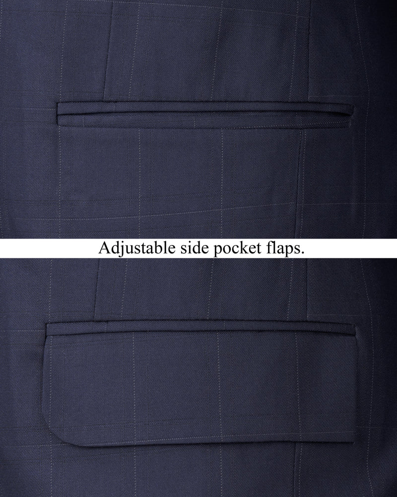 Ebony Clay Navy Blue Subtle Windowpane Single Breasted Blazer BL2346-SB-36, BL2346-SB-38, BL2346-SB-40, BL2346-SB-42, BL2346-SB-44, BL2346-SB-46, BL2346-SB-48, BL2346-SB-50, BL2346-SB-52, BL2346-SB-54, BL2346-SB-56, BL2346-SB-58, BL2346-SB-60		