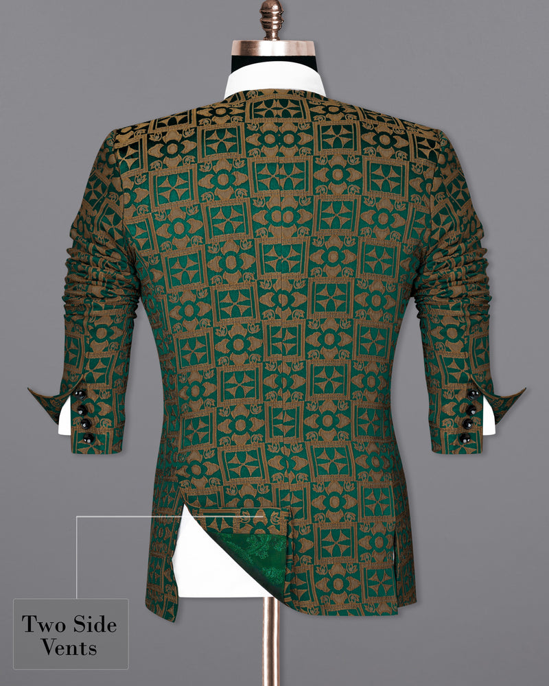 Everglade Green with Millbrook Brown Embroidered Blazer BL2355-SB-36, BL2355-SB-38, BL2355-SB-40, BL2355-SB-42, BL2355-SB-44, BL2355-SB-46, BL2355-SB-48, BL2355-SB-50, BL2355-SB-52, BL2355-SB-54, BL2355-SB-56, BL2355-SB-58, BL2355-SB-60