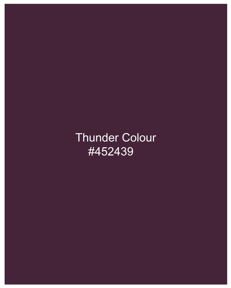 Thunder Maroon with Golden Piping Work Premium Cotton Designer Blazer