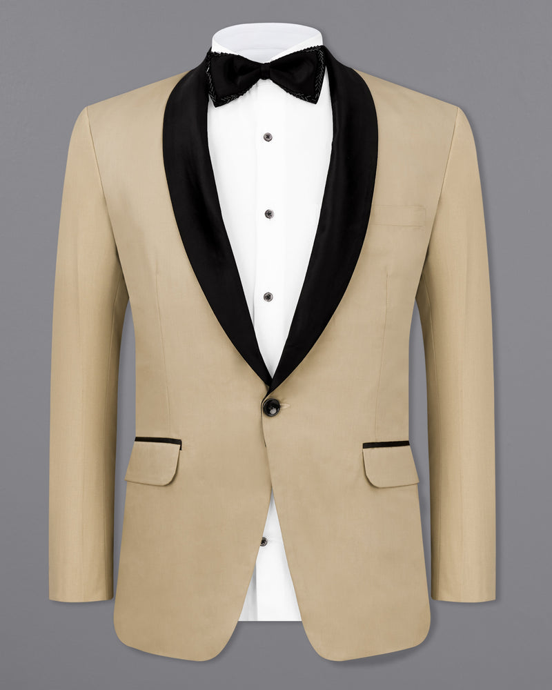 Hazelnut Cream Tuxedo Blazer BL2438-BKL-36, BL2438-BKL-38, BL2438-BKL-40, BL2438-BKL-42, BL2438-BKL-44, BL2438-BKL-46, BL2438-BKL-48, BL2438-BKL-50, BL2438-BKL-52, BL2438-BKL-54, BL2438-BKL-56, BL2438-BKL-58, BL2438-BKL-60		