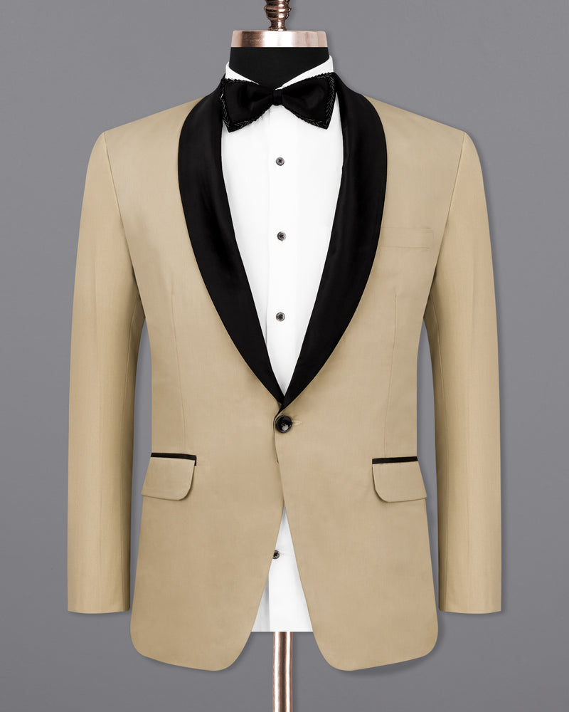 Hazelnut Cream Tuxedo Blazer BL2438-BKL-36, BL2438-BKL-38, BL2438-BKL-40, BL2438-BKL-42, BL2438-BKL-44, BL2438-BKL-46, BL2438-BKL-48, BL2438-BKL-50, BL2438-BKL-52, BL2438-BKL-54, BL2438-BKL-56, BL2438-BKL-58, BL2438-BKL-60		