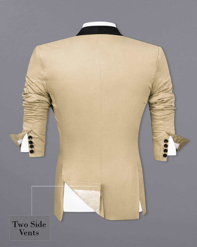 Hazelnut Cream Tuxedo Blazer BL2438-BKL-36, BL2438-BKL-38, BL2438-BKL-40, BL2438-BKL-42, BL2438-BKL-44, BL2438-BKL-46, BL2438-BKL-48, BL2438-BKL-50, BL2438-BKL-52, BL2438-BKL-54, BL2438-BKL-56, BL2438-BKL-58, BL2438-BKL-60		