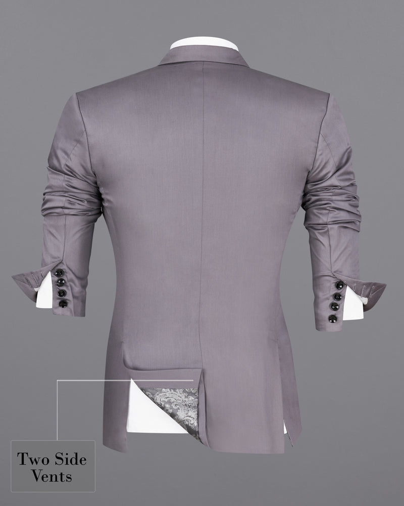 Light Gray Double Breasted Blazer