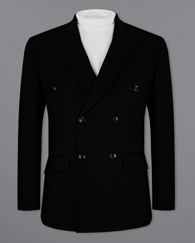 Jade Black Double Breasted Blazer