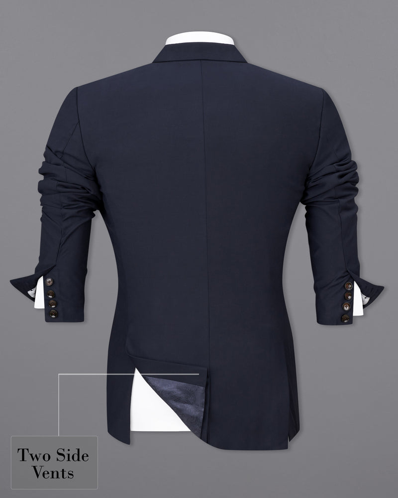 Baltic Sea Navy Blue Double Breasted Blazer