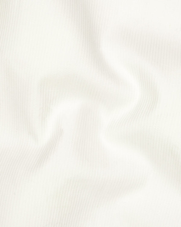 Bright White Double Breasted Premium Cotton Blazer