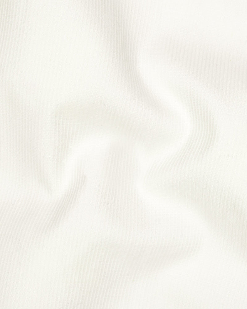 Bright White Double Breasted Premium Cotton Blazer