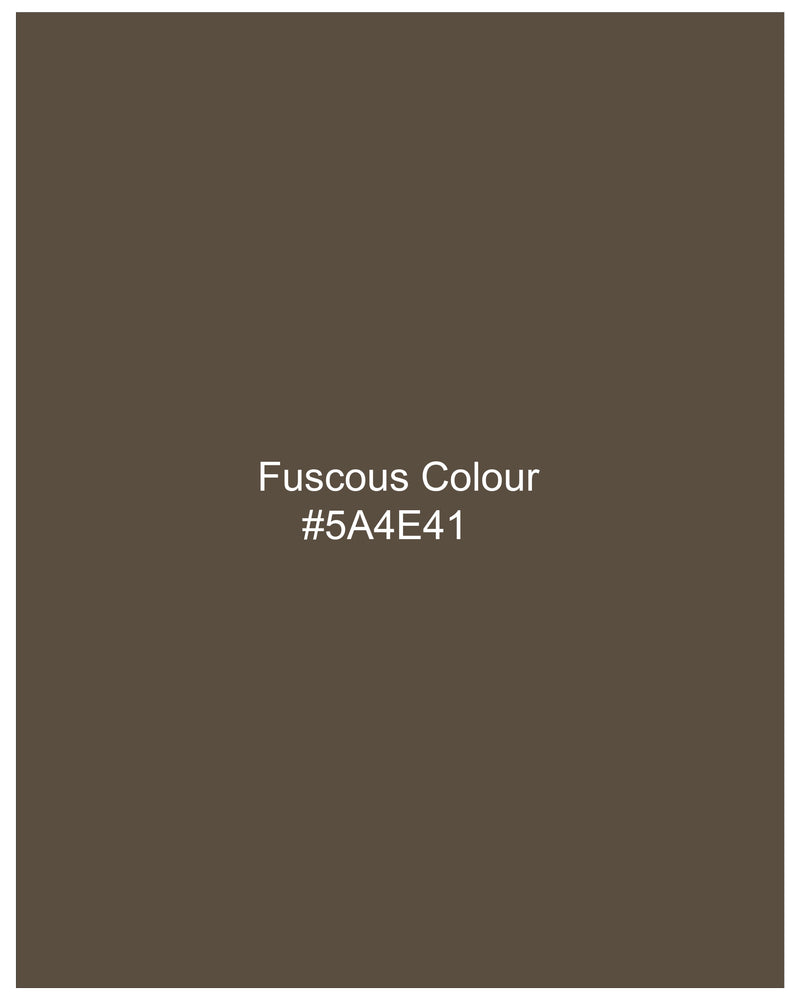 Fuscous Brown Cross Buttoned Bandhgala Blazer