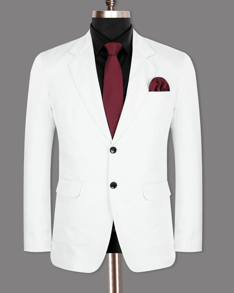 White Premium Cotton Sport Blazer