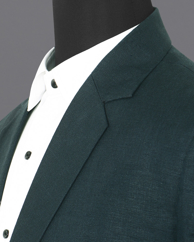 Emerald Green Linen Performance Blazer