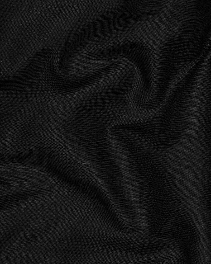 Jade Black Linen Performance Blazer