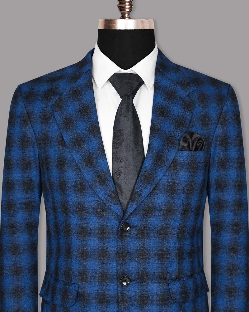 Bahama Blue Checked Blazer BL979-SB-38, BL979-SB-40, BL979-SB-36, BL979-SB-42, BL979-SB-44, BL979-SB-46, BL979-SB-48, BL979-SB-50, BL979-SB-52, BL979-SB-54, BL979-SB-58, BL979-SB-56, BL979-SB-60