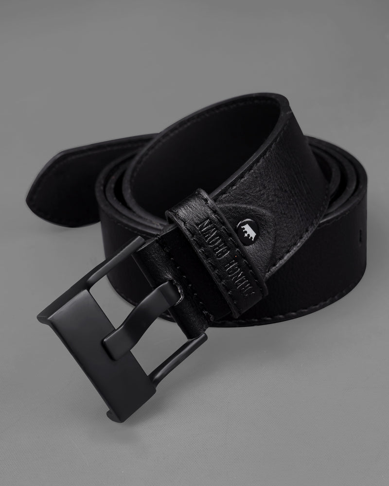 Jade Black Leather Free Lightweight Handcrafted Belt BT103-28, BT103-30, BT103-32, BT103-34, BT103-36, BT103-38