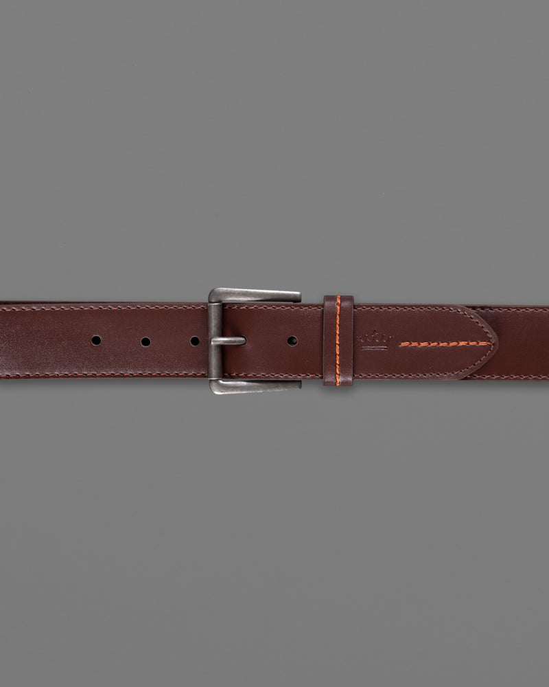 Tan Brown with Metallic Buckle Leather Free Lightweight Handcrafted Belt BT107-28, BT107-30, BT107-32, BT107-34, BT107-36, BT107-38