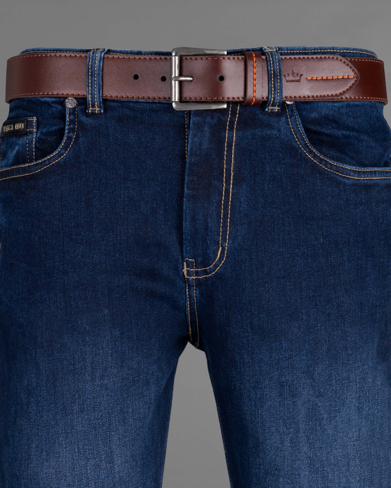 Tan Brown with Metallic Buckle Leather Free Lightweight Handcrafted Belt BT107-28, BT107-30, BT107-32, BT107-34, BT107-36, BT107-38