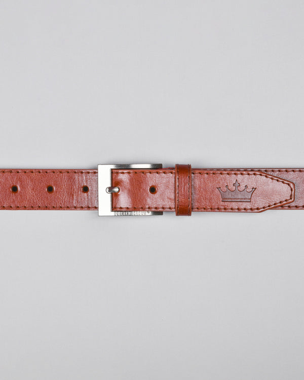 Brown Vegan Leather Lightweight Belt BT01-28, BT01-30, BT01-34, BT01-36, BT01-38, BT01-32