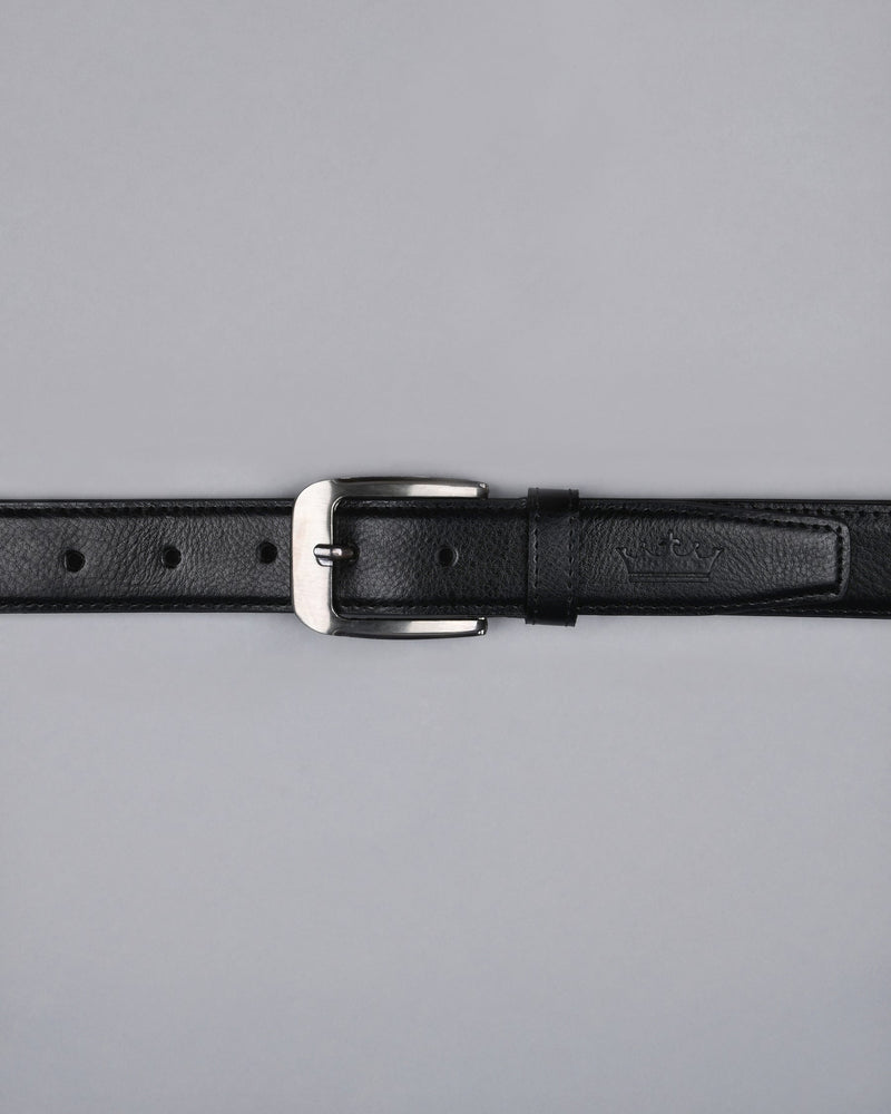 Jade Black Subtle Textured Vegan Leather Handcrafted Belt BT05-38, BT05-28, BT05-30, BT05-32, BT05-34, BT05-36