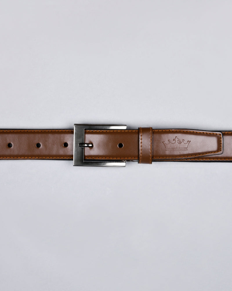 Tan Vegan Leather Handcrafted Belt BT08-28, BT08-32, BT08-36, BT08-34, BT08-30, BT08-38