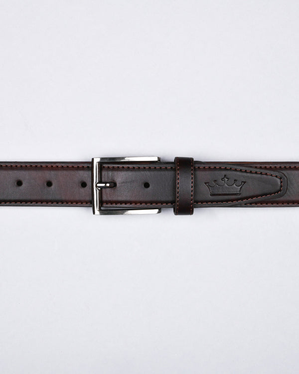 Brown with tan tie dye Patterned Vegan Leather Handcrafted Belt BT10-28, BT10-30, BT10-32, BT10-36, BT10-38, BT10-34
