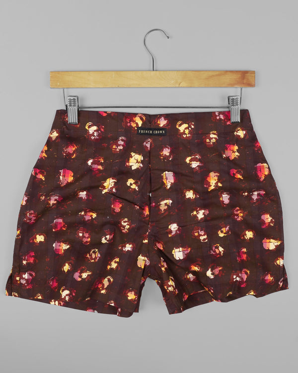 Crater Brown Printed Premium Cotton Boxers BX342-02-28, BX342-02-30, BX342-02-32, BX342-02-34, BX342-02-36, BX342-02-38, BX342-02-40, BX342-02-42, BX342-02-44