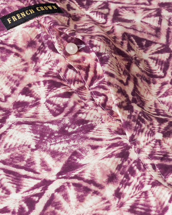 Rouge Pink Flowery Printed Tencel Boxers BX369-02-28, BX369-02-30, BX369-02-32, BX369-02-34, BX369-02-36, BX369-02-38, BX369-02-40, BX369-02-42, BX369-02-44