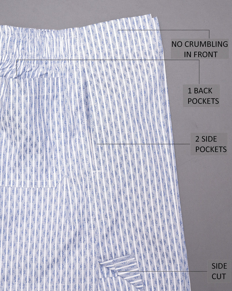 Comet Blue Striped Premium Dobby Cotton Boxers BX375-02-28, BX375-02-30, BX375-02-32, BX375-02-34, BX375-02-36, BX375-02-38, BX375-02-40, BX375-02-42, BX375-02-44