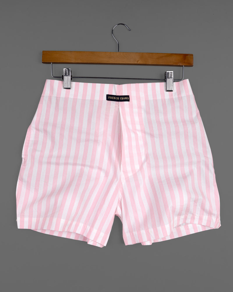 Blossom Pink Striped Premium Cotton and Downriver Gray Plaid Linen Boxers BX394-28, BX394-30, BX394-32, BX394-34, BX394-36, BX394-38, BX394-40, BX394-42, BX394-44