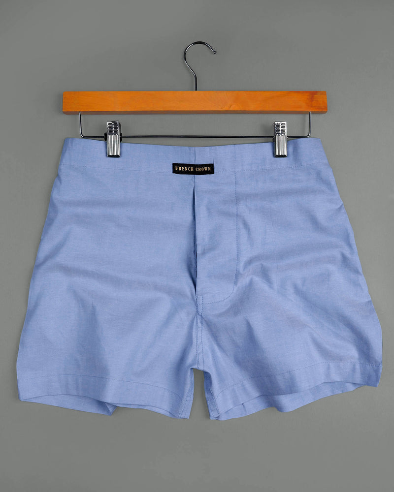 Moonstone Blue Oxford Premium Cotton Boxers BX400-01-28, BX400-01-30, BX400-01-32, BX400-01-34, BX400-01-36, BX400-01-38, BX400-01-40, BX400-01-42, BX400-01-44